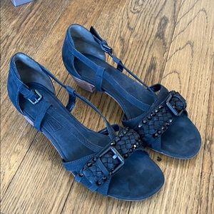 K&S Suede Sandals - navy blue - US 9